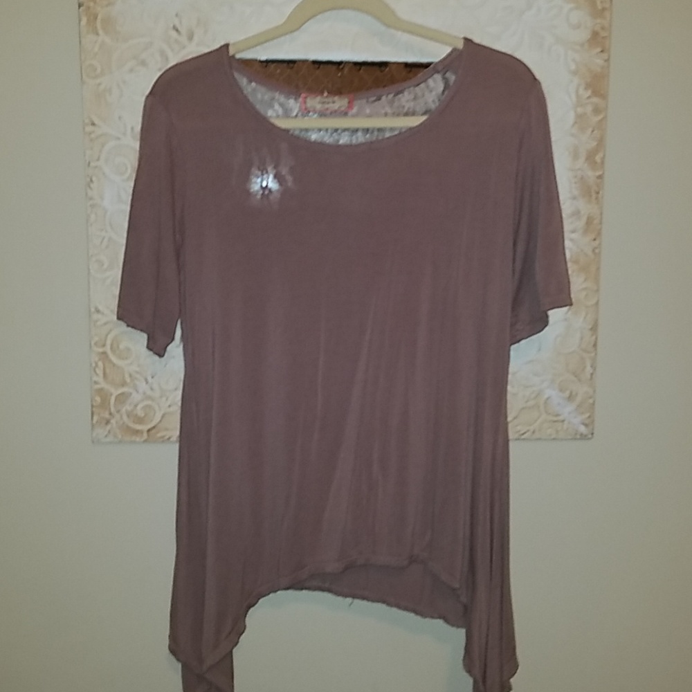 C'est La Vie Blouse, Lace back Blouse Size Med